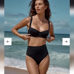 NWT Monday Swim Sorrento Swim Bottom - Black, Size Petite